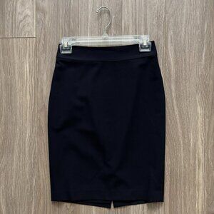 NWOT Ann Taylor Stretch Suiting Pencil Skirt Navy Blue, Size 00P